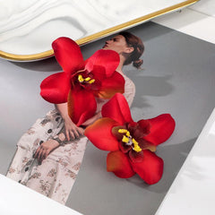 2pcs Simulation Flower Hair Clip Duck Billed Clip Hair Accessories