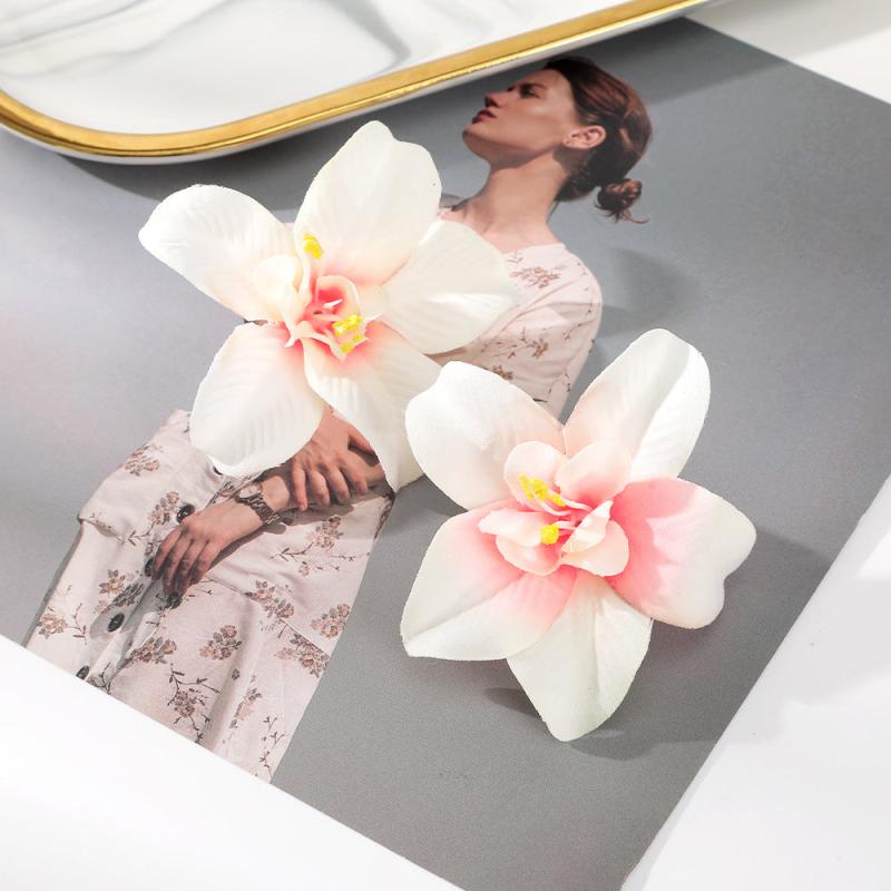 2pcs Simulation Flower Hair Clip Duck Billed Clip Hair Accessories