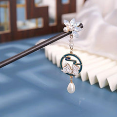 Wooden Hairpin Ancient Style Tassel Hairpin Bunny Pendant Hairpin