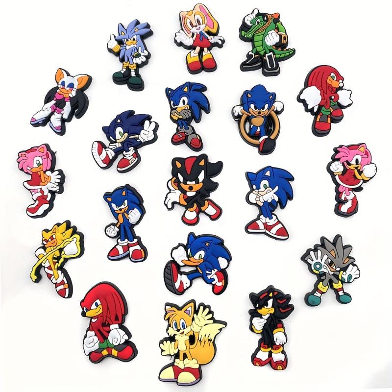 20PCS Cartoon Anime Shoe Charms Clogs Sandal Slipper Decoration