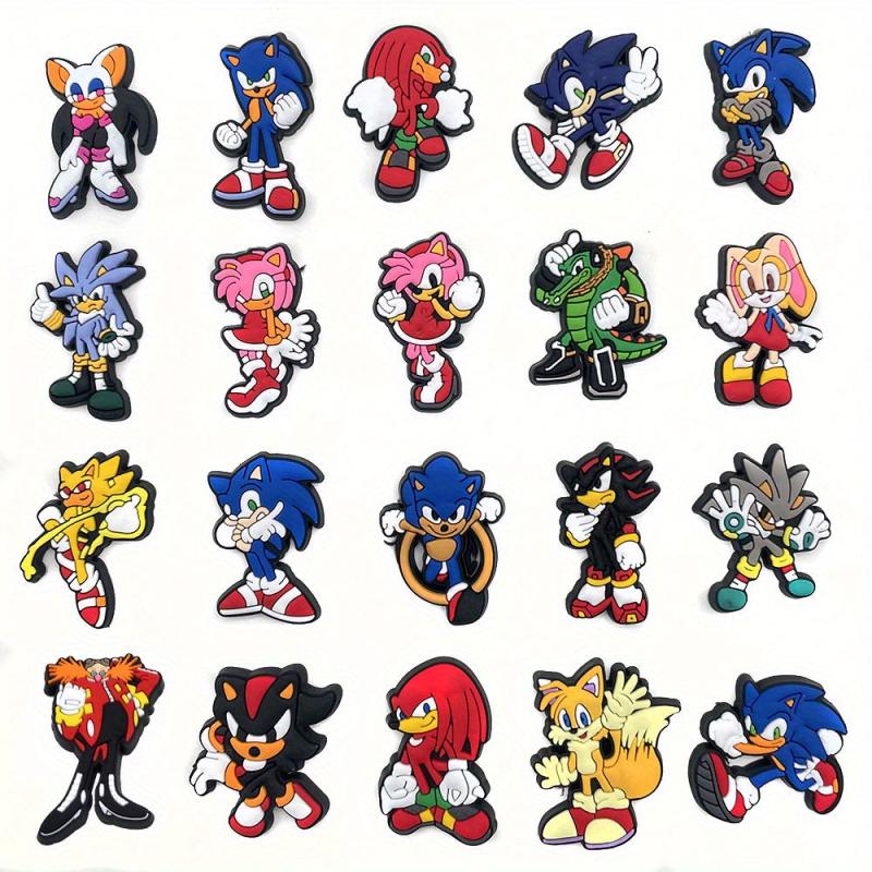 20PCS Cartoon Anime Shoe Charms Clogs Sandal Slipper Decoration
