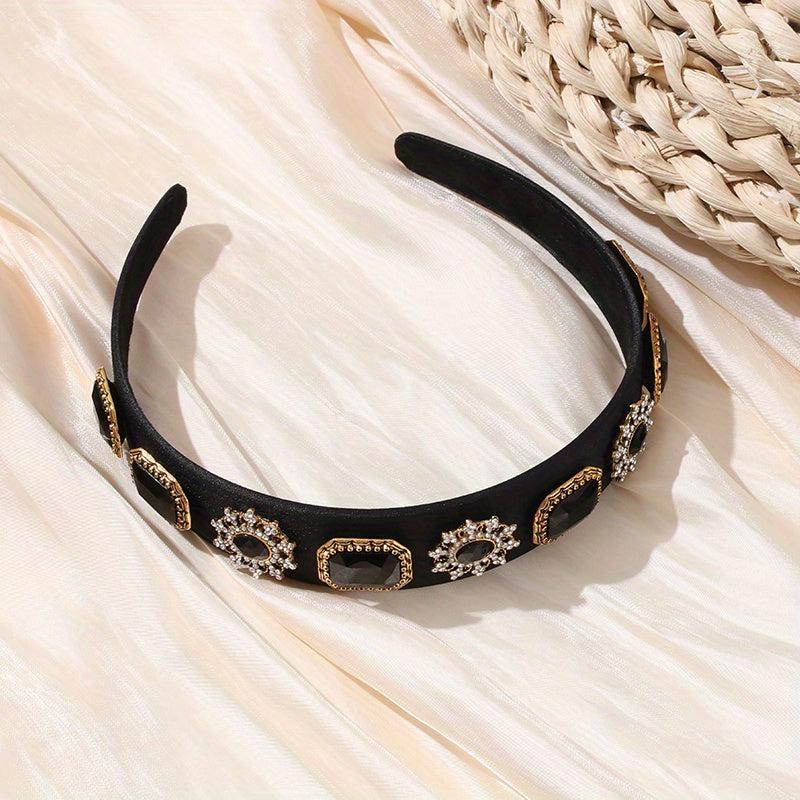 Baroque Crystal Headband For Women Girls Hair Band Headdress Party Prom