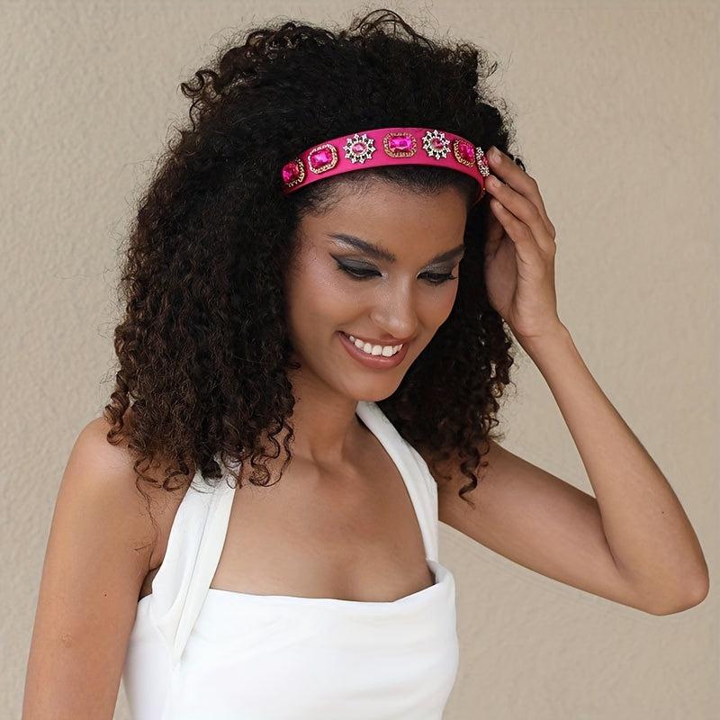 Baroque Crystal Headband For Women Girls Hair Band Headdress Party Prom