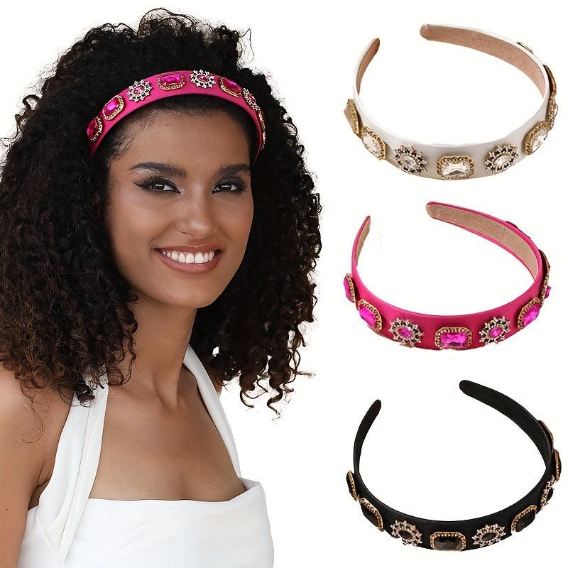 Baroque Crystal Headband For Women Girls Hair Band Headdress Party Prom