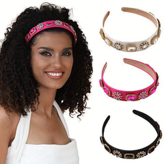 Baroque Crystal Headband For Women Girls Hair Band Headdress Party Prom