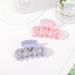 Sweet Y2K Style Hollow Heart Hair Claw Clip for Women