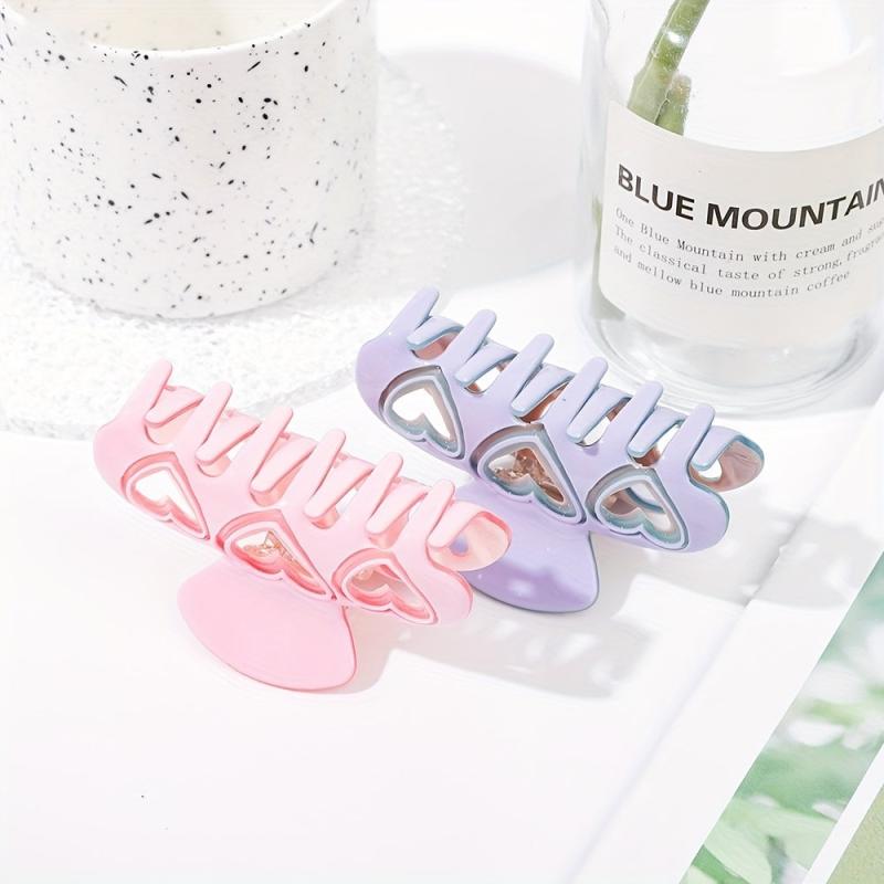 Sweet Y2K Style Hollow Heart Hair Claw Clip for Women