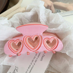 Sweet Y2K Style Hollow Heart Hair Claw Clip for Women