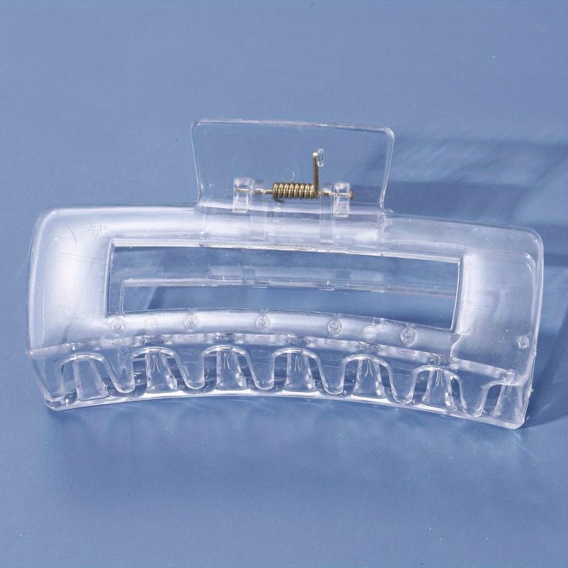 Clear Square Hair Claw Clips Strong Hold Hair Jaw Clip For Thick Hair