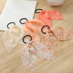 5pcs Mesh Decor Hair Tie Non Slip Scrunchie Ponytail Holder Elastic Hair Accesso