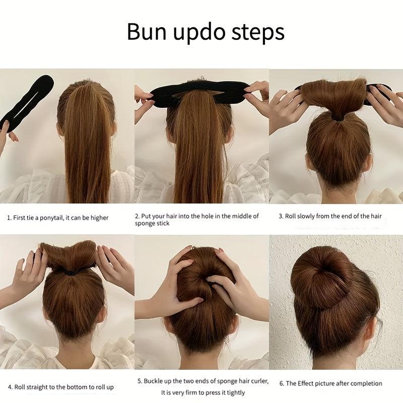 3pcs Bun Maker Tools Hair Accessories Faux Pearl Hair Pin Decoration