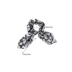 Leopard Print Bow Hair Scarf Scrunchies Boho Hair Tie Elastic Hair Scrunchy