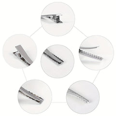 24Pcs Metal Duck Billed Hair Clips for Women Salon Hair Acces