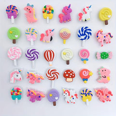Rainbow Horse Lollipop Shoe Charm Buckle DIY Sandals Accessories