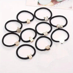 10 Pcs Non Slip Hair Tie Ponytail Holder Elastic Hair Accessory