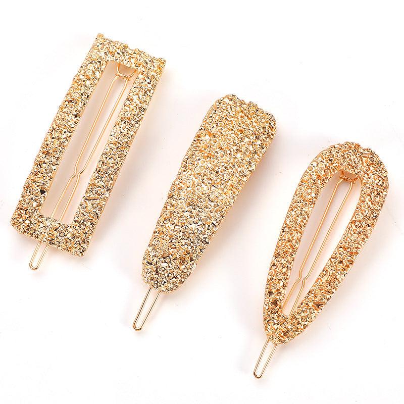 3pcs Alloy Sparkling Hair Clip Cold Style Hair Jewelry