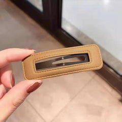 Candy Leather Hair Clip Barrette Hair Accessories For Women