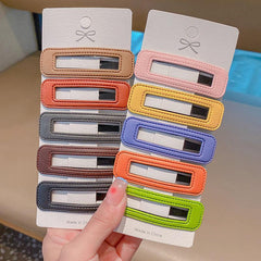 Candy Leather Hair Clip Barrette Hair Accessories For Women