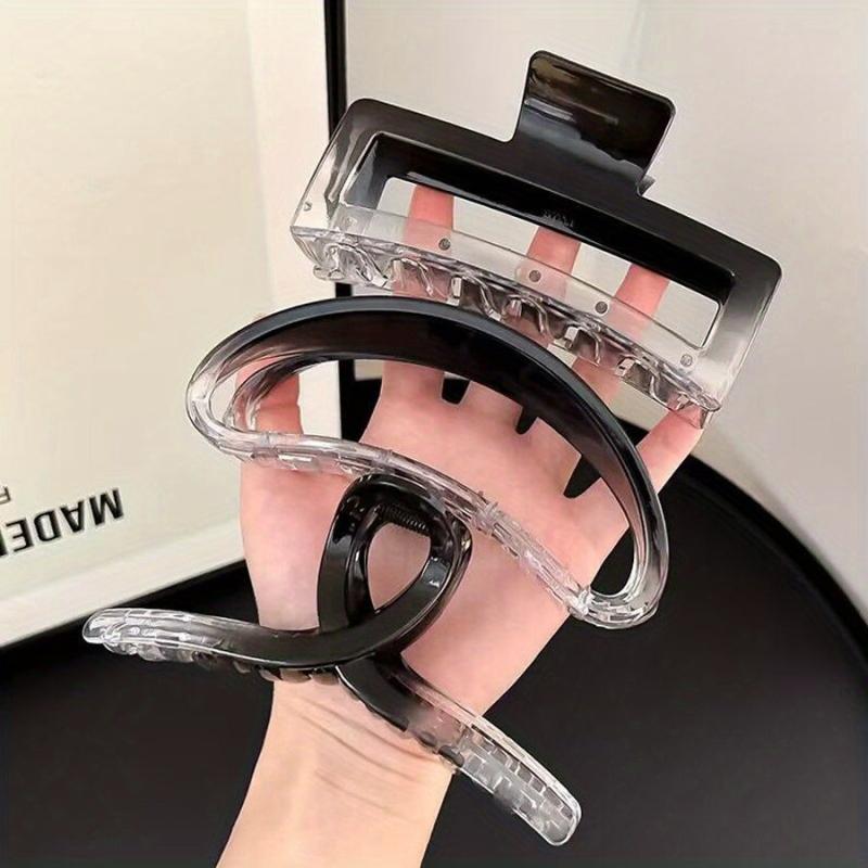 Gradient Hair Clip Hollow Hair Claw Ponytail Holder for Women Girls