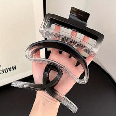 Gradient Hair Clip Hollow Hair Claw Ponytail Holder for Women Girls