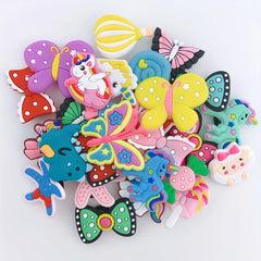 30pcs Cartoon Shoe Charm PVC Rubber Shoe Buckle Clogs DIY Accessories