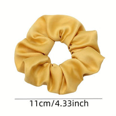 9pcs Silky Scrunchies Hair Tie Soft Hair Ring For Ponytail