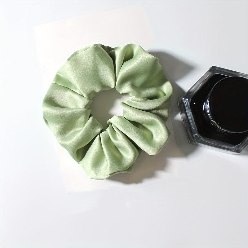 9pcs Silky Scrunchies Hair Tie Soft Hair Ring For Ponytail