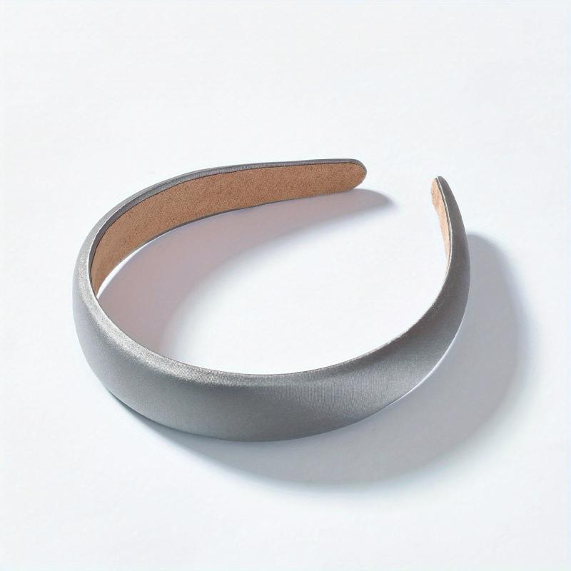 Satin Solid Headband Sponge Padded Head Hoop Hair Band Hair Accessories