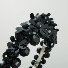 Crystal Flower Beaded Wide Brim Headband Headdress Hair Accessories