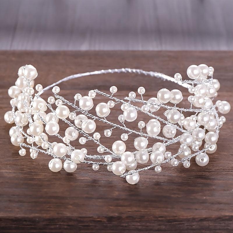 Silvery Crystal Headband Wedding Crowns Hair Accessories Tiara Hairband