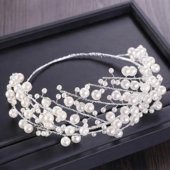 Silvery Crystal Headband Wedding Crowns Hair Accessories Tiara Hairband