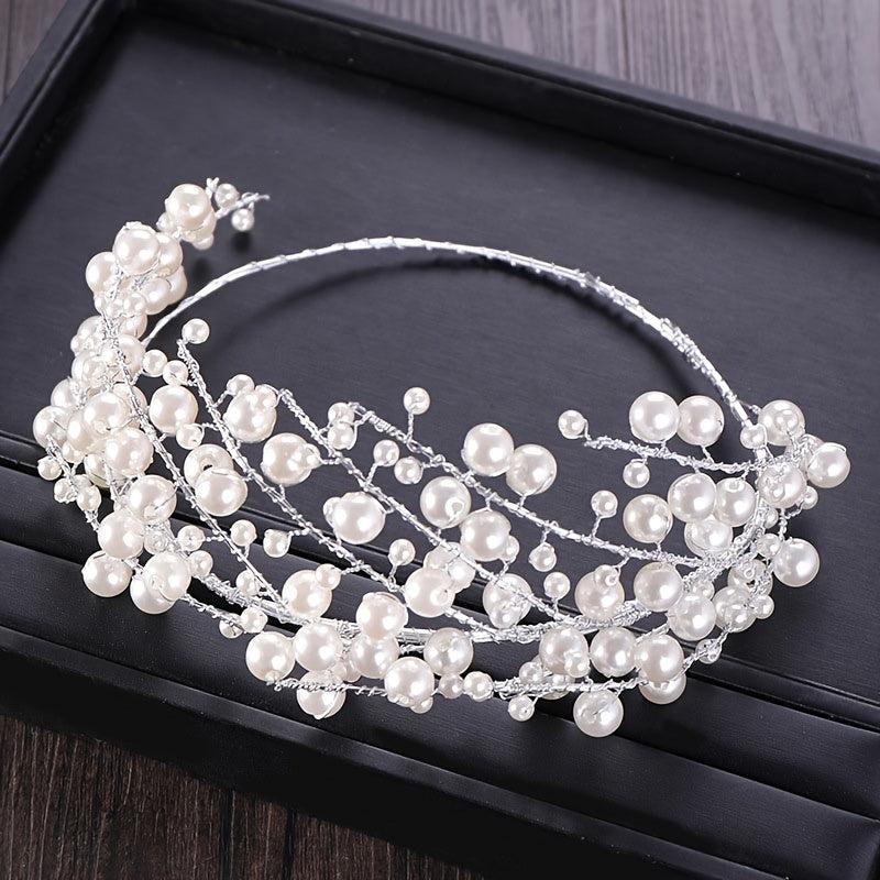 Silvery Crystal Headband Wedding Crowns Hair Accessories Tiara Hairband