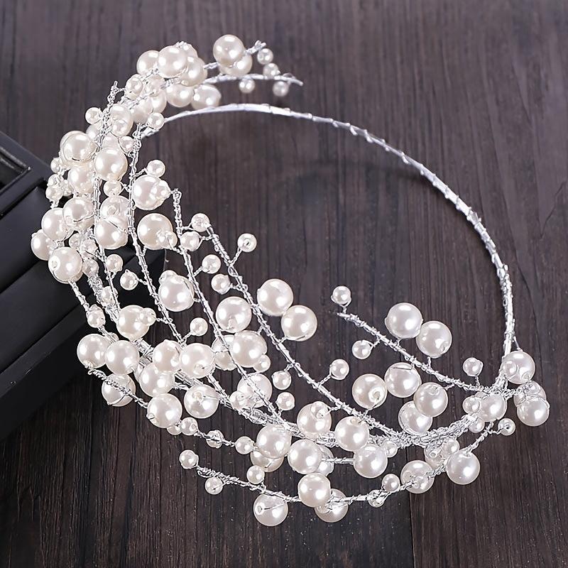Silvery Crystal Headband Wedding Crowns Hair Accessories Tiara Hairband