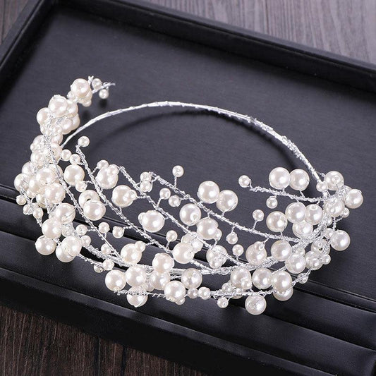 Silvery Crystal Headband Wedding Crowns Hair Accessories Tiara Hairband