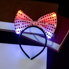 LED Lighted Bow Tie Headband for Party Cosplay Birthday