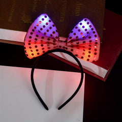 LED Lighted Bow Tie Headband for Party Cosplay Birthday