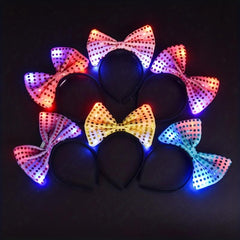 LED Lighted Bow Tie Headband for Party Cosplay Birthday