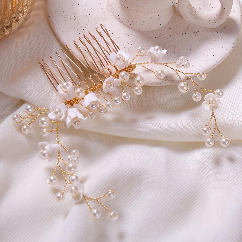HYDRANGEAS BRIDAL JEWELRY Hair Comb Wedding Accessories