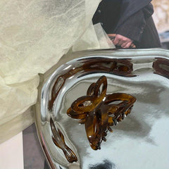 Small Acetate Hair Claw Butterfly Shaped Y2K Ponytail Holder