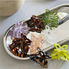 Small Acetate Hair Claw Butterfly Shaped Y2K Ponytail Holder
