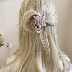 Small Acetate Hair Claw Butterfly Shaped Y2K Ponytail Holder