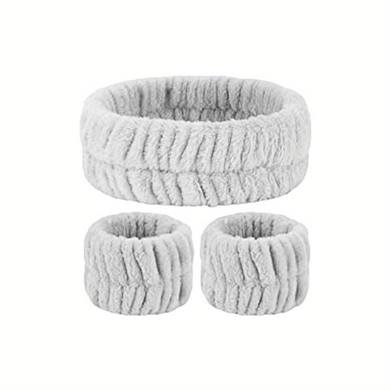 3 Pack Spa Headband For Washing Face Makeup Headband Bow Tie Hair Band