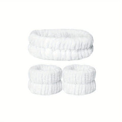 3 Pack Spa Headband For Washing Face Makeup Headband Bow Tie Hair Band