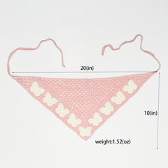 Butterfly Crochet Triangular Scarf Sweet Bandana Headband Hair Accessory