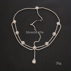 Crystal Drop Headpiece Wedding Hair Chain