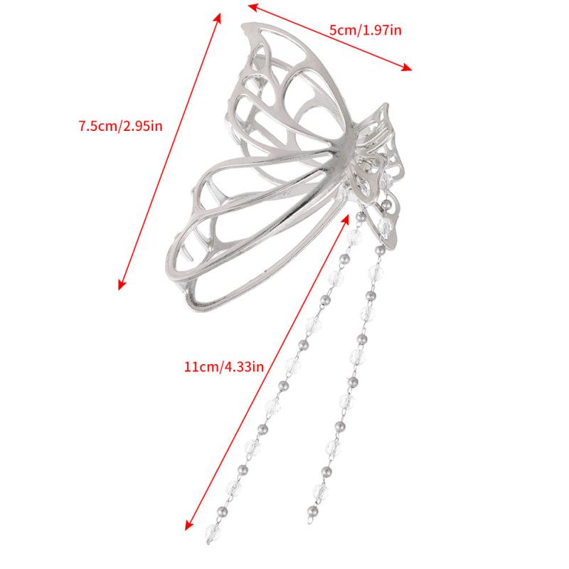 Butterfly & Tassel Hair Claw Banana Clip Headwear