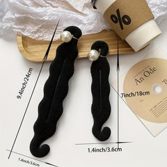 Faux Pearl Hair Bun Maker French Hair Styling Accessory