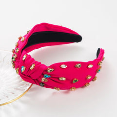 Beaded Criss Headband Girls Pearls Turban Women Vintage Hoops Knotted Accessory