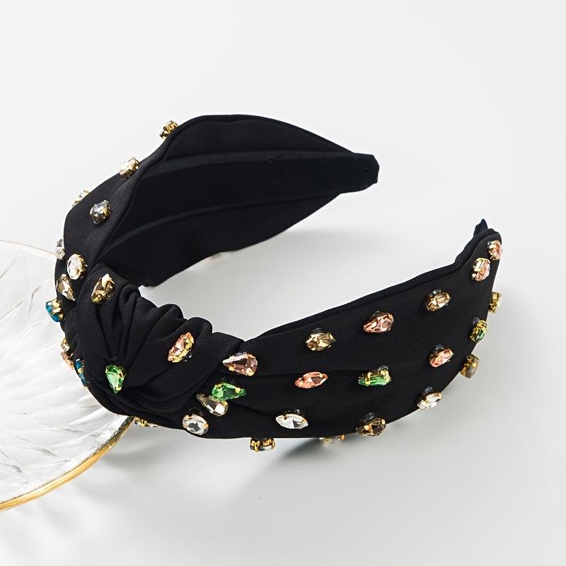 Beaded Criss Headband Girls Pearls Turban Women Vintage Hoops Knotted Accessory