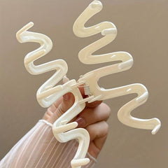 6pcs Wavy Hair Claw Clip Ponytail Holder Nonslip Hair Clip for Women Girls